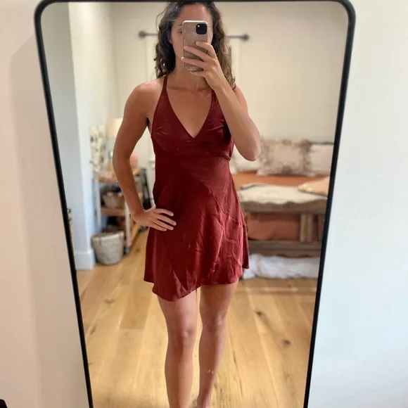 Free people wrap dress in wine - Picture 1 of 5